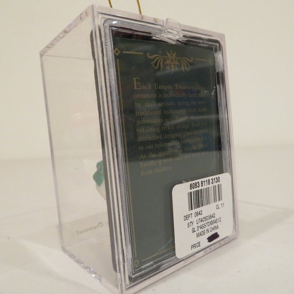 Christmas Glass Ornament Snowman Handcrafted by Unique Treasure Box Keepsake - Picture 6 of 6